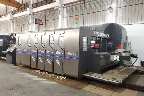 Fully Computerized Die Cutter , 180 Sheet/min 3 Color Flexo Printing Machine