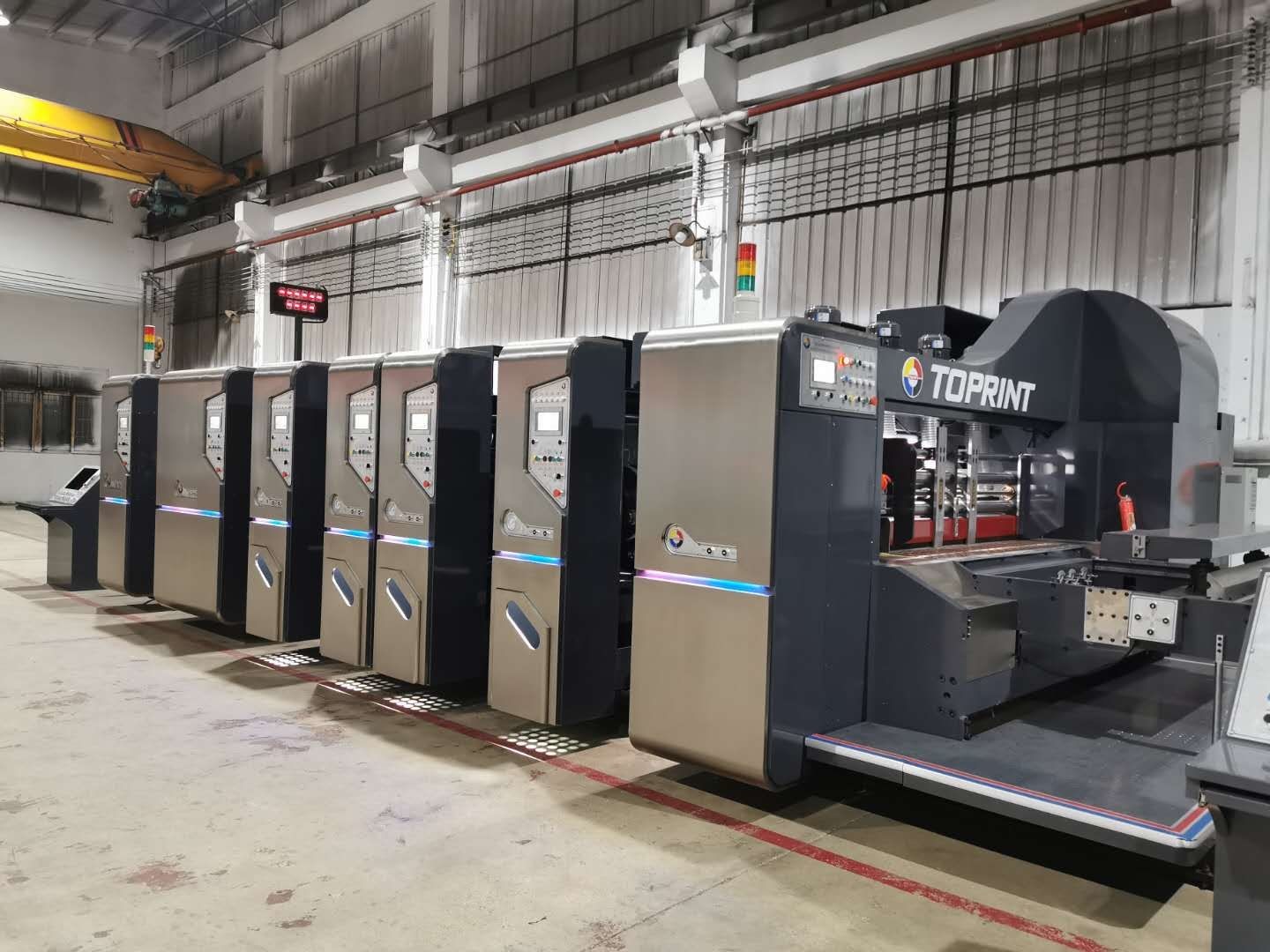 4 Color Flexo Printing Slotting Machine , Full Automatic Corrugated Box ...