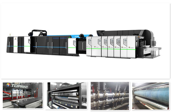 Durable Carton Manufacturing Machine PLC Control 8 Shaft Structure